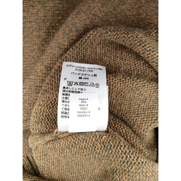 Eddie Bauer Mens 2XL Brown Pullover Sweater Cotton Quarter Zip Rib Knit Grandpa - Picture 10 of 10